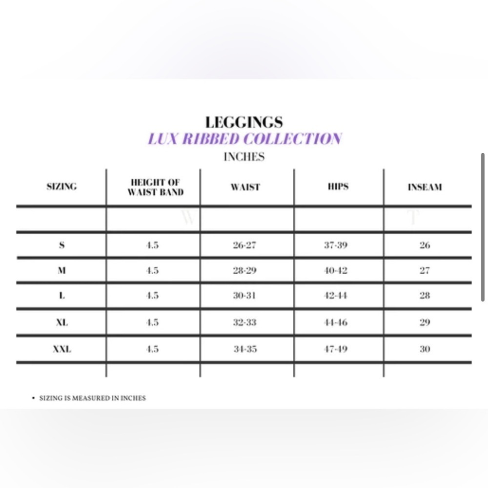 Thick Athletics LUX Ribbed On-the-Move Purple Leggings Side Pockets - Picture 12 of 12